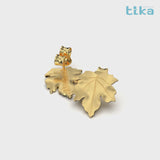 Orecchini foglia piccola Acero-Amicizia in Ag925 in tre varianti di colore TKNA4000