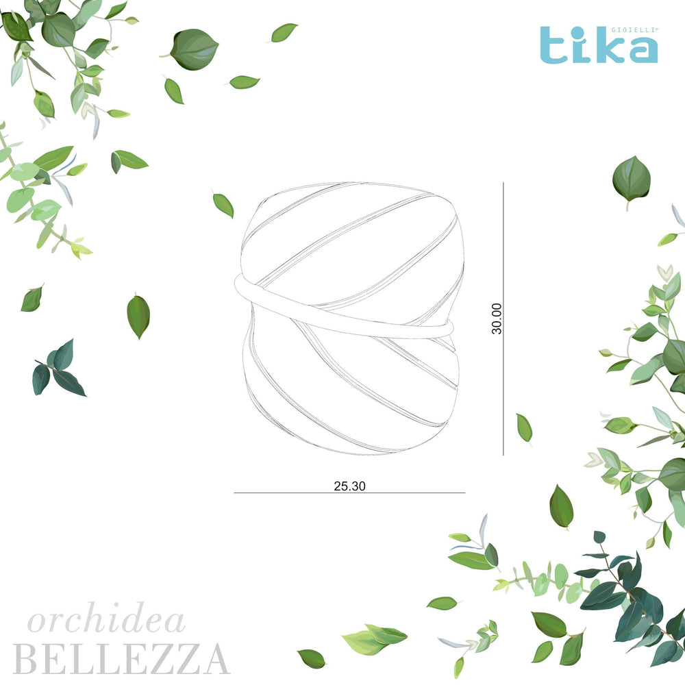 Anello foglia grande Orchidea-Bellezza in Ag925 in quattro varianti di colore TKNA2001+