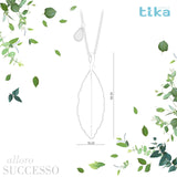 Collana foglia grande Alloro-Successo in Ag925 in quattro varianti di colore TKNA9002+ - TIKA Gioielli Shop