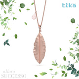 Collana foglia grande Alloro-Successo in Ag925 in quattro varianti di colore TKNA9002+ - TIKA Gioielli Shop