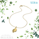 Collana foglia media Orchidea-Bellezza in Ag925 in tre varianti di colore TKNA8001+ - TIKA Gioielli Shop
