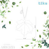 Collana foglia grande Acero-Amicizia in Ag925 in tre varianti di colore TKNA9000+ - TIKA Gioielli Shop