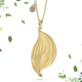 Collana foglia grande Orchidea-Bellezza in Ag925 in tre varianti di colore TKNA9001+ - TIKA Gioielli Shop