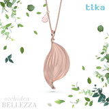 Collana foglia grande Orchidea-Bellezza in Ag925 in tre varianti di colore TKNA9001+ - TIKA Gioielli Shop