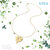 Collana foglia grande Pioppo-Love in Ag925 in tre varianti TKNA9007+ - TIKA Gioielli Shop