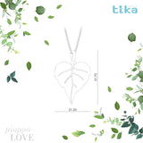 Collana foglia media Pioppo-Love in Ag925 in tre varianti TKNA8007 - TIKA Gioielli Shop