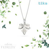 Collana foglia media Edera-fedeltà in Ag925 in tre varianti di colore TKNA8004+ - TIKA Gioielli Shop