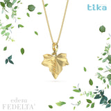 Collana foglia media Edera-fedeltà in Ag925 in tre varianti di colore TKNA8004+ - TIKA Gioielli Shop