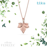 Collana foglia media Edera-fedeltà in Ag925 in tre varianti di colore TKNA8004+ - TIKA Gioielli Shop