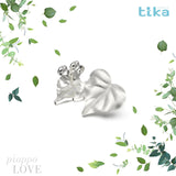 Orecchini foglia piccola PIOPPO-Love in Ag925 in tre varianti di colore TKNA4003 - TIKA Gioielli Shop