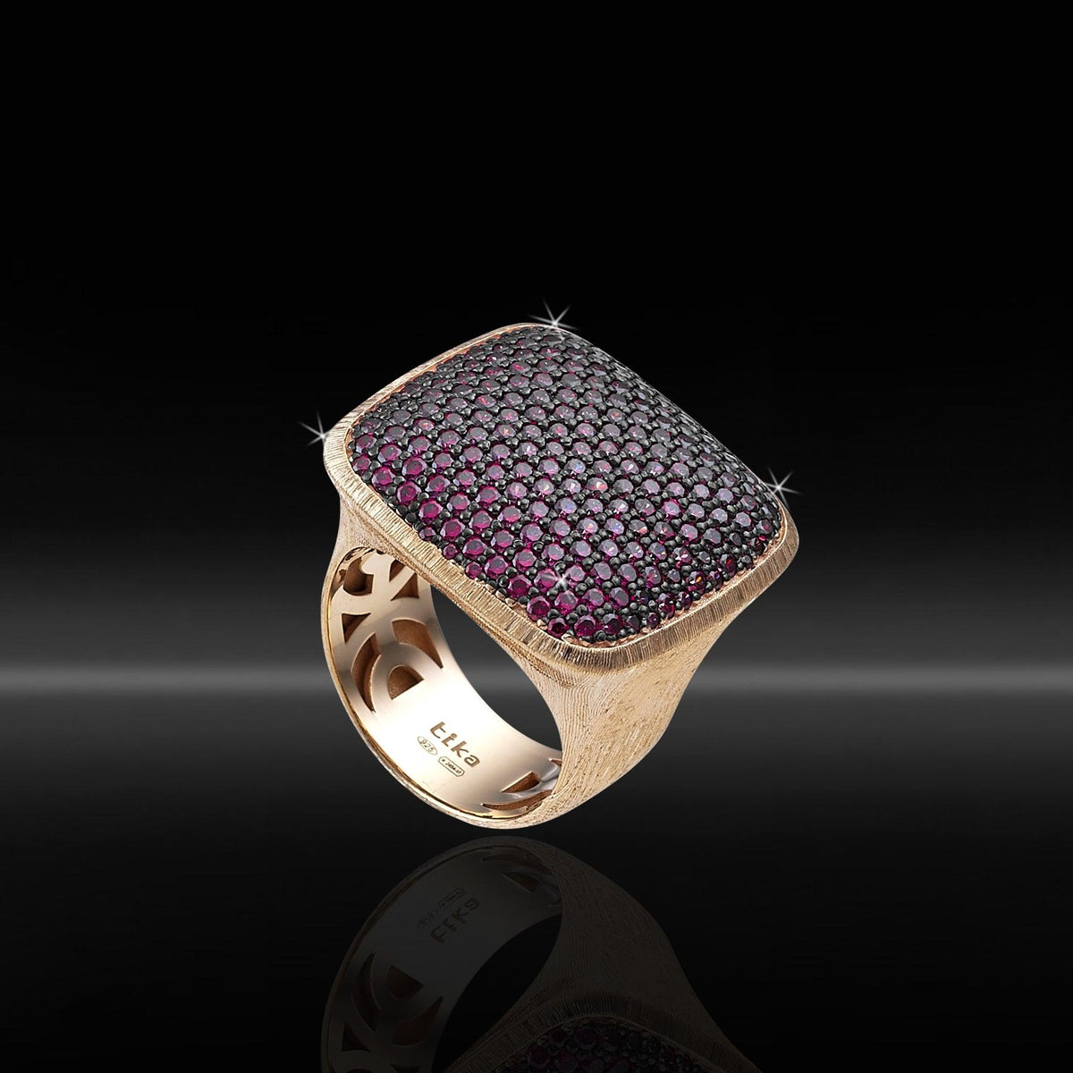VAKKI Anello In Carburo Di Tungsteno 8 Mm - Tricolore Oro Rosa, Nero E Argento - Antigraffio E Ipoallergenico - Taglie 15-27.5