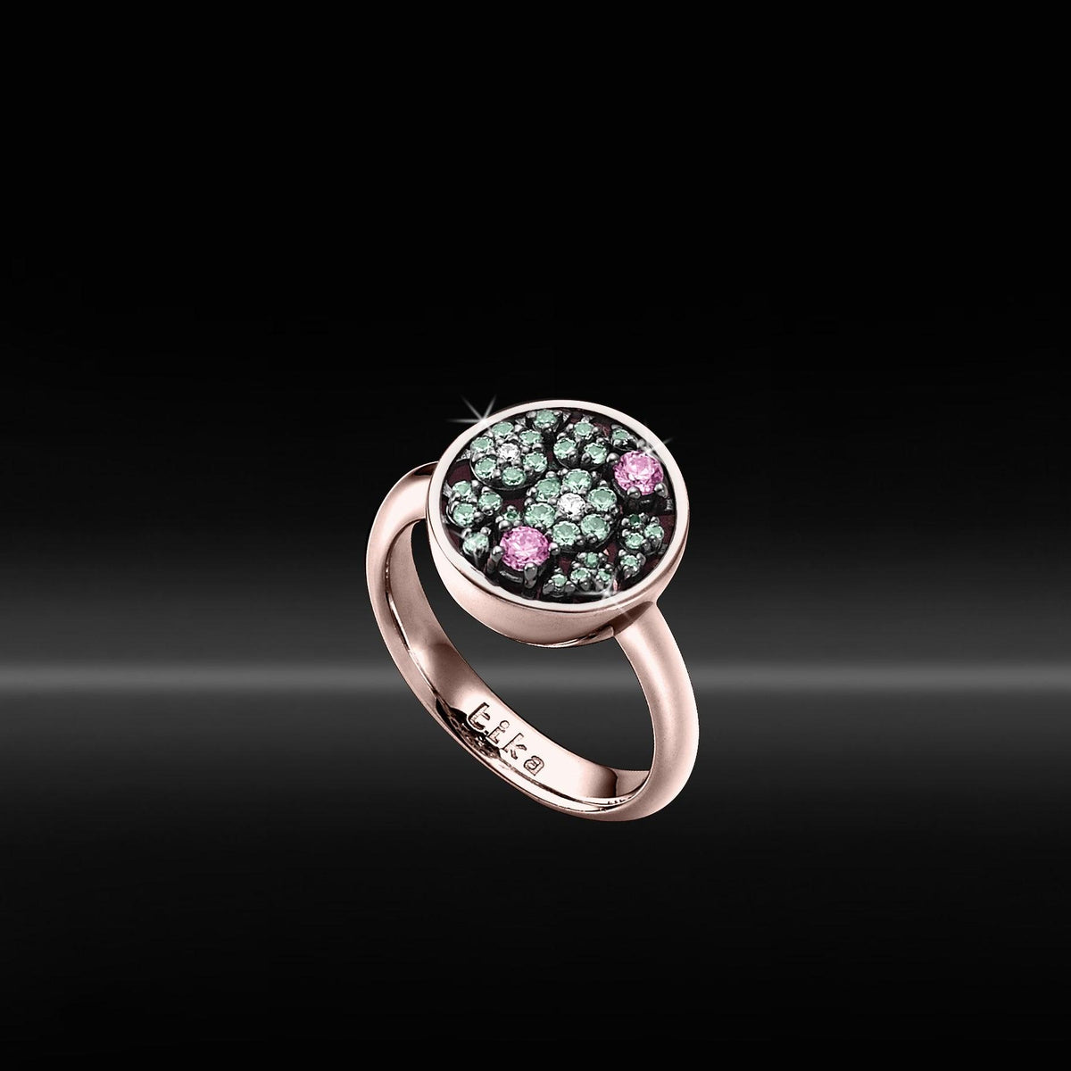 Jiangyue Anello Donna Halo Con Zirconia Cubica AAA Placcato Rodio | Taglia 6, Pietra Grande, Gioiello Party