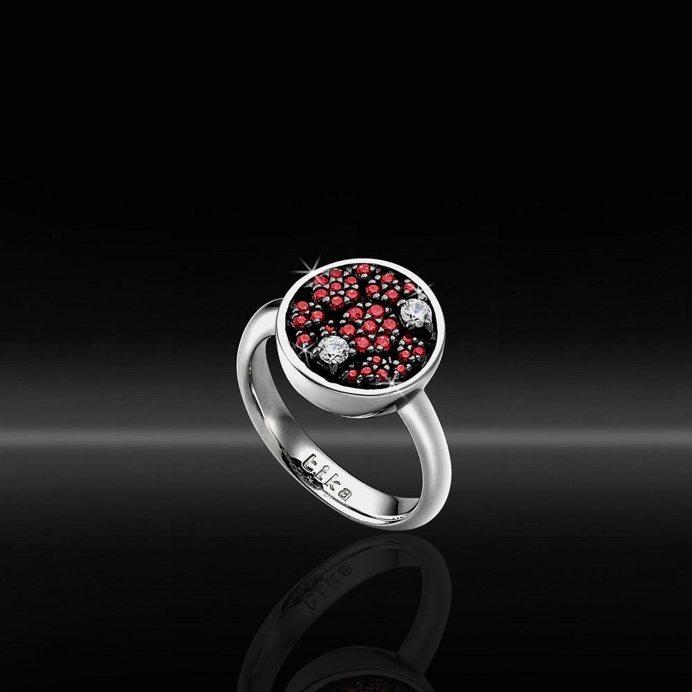 Anello Aperto Regolabile Con Zirconia Cubica - Nappa Di Cristalli, Placcato Argento - Gioiello Delicato Per Donna, Regalo Compleanno - Color Rame