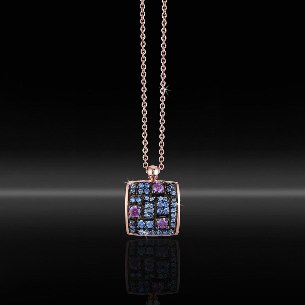 Collana in Ag925 con cubic zirconia in tre varianti di colore TKMO0917 - TIKA Gioielli Shop