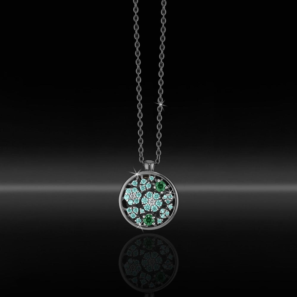 Collana in Ag925 con cubic zirconia colorati in tre varianti TKMO9018 - TIKA Gioielli Shop