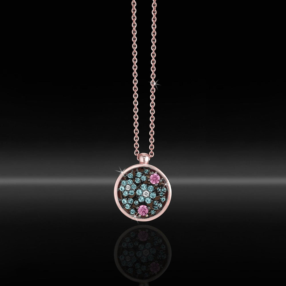 Collana in Ag925 con cubic zirconia colorati in tre varianti TKMO9018 - TIKA Gioielli Shop