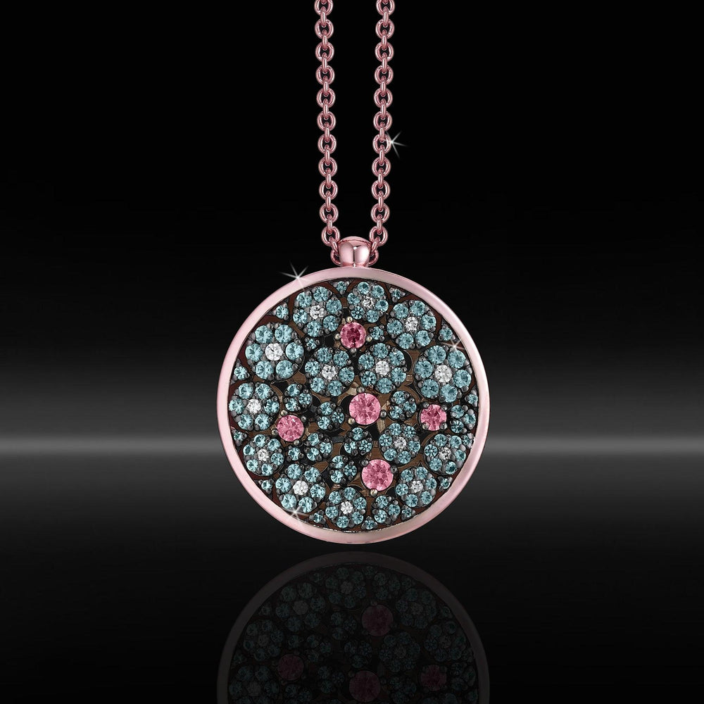 Collana in Ag925 con cubic zirconia colorati in tre varianti TKMO9018+ - TIKA Gioielli Shop