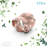 Anello foglia grande Quercia-Forza in Ag925 in tre varianti di colore TKNA2003+ - TIKA Gioielli Shop