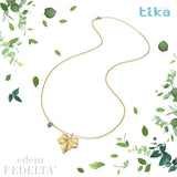 Collana foglia grande Edera-fedeltà in Ag925 in tre varianti di colore TKNA9004+ - TIKA Gioielli Shop