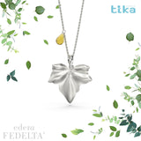 Collana foglia grande Edera-fedeltà in Ag925 in tre varianti di colore TKNA9004+ - TIKA Gioielli Shop