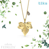 Collana foglia grande Edera-fedeltà in Ag925 in tre varianti di colore TKNA9004+ - TIKA Gioielli Shop