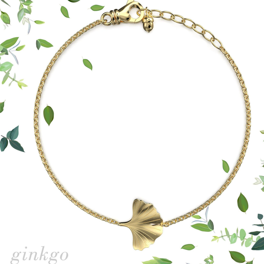 Bracciale Ginkgo-Pace foglia piccola in Ag925 in tre diversi colori TKNA3005 - TIKA Gioielli Shop