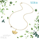 Collana foglia grande Gingko-Pace in Ag925 in tre varianti di colore TKNA9005+ - TIKA Gioielli Shop