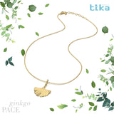 Collana foglia media Ginkgo-Pace in Ag925 in tre varianti di colore TKNA8005 - TIKA Gioielli Shop