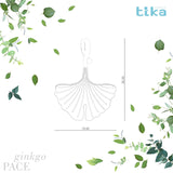 Collana foglia media Ginkgo-Pace in Ag925 in tre varianti di colore TKNA8005 - TIKA Gioielli Shop