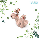 Orecchini foglia piccola Ginkgo-Pace in Ag925 in tre varianti di colore TKNA4005