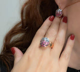 Anello in Ag925 bicolore placcato oro rose TKCO3033 in due varianti - TIKA Gioielli Shop